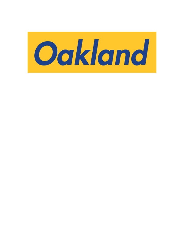 Personalized Streetwear T-Shirt - White - Oakland - Decorate View