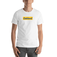 Thumbnail for Personalized Streetwear T-Shirt - White - Oakland - Shirt View