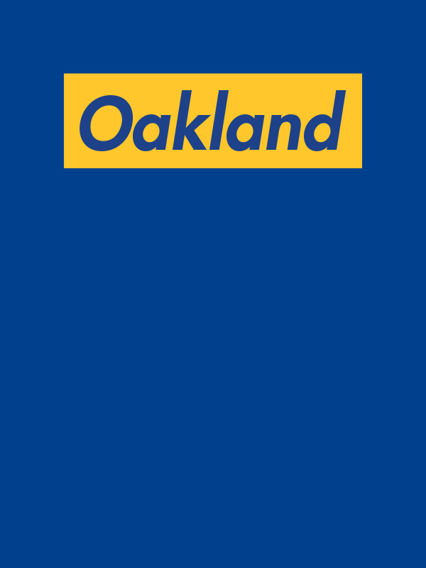 Personalized Streetwear T-Shirt - Blue - Oakland - Decorate View