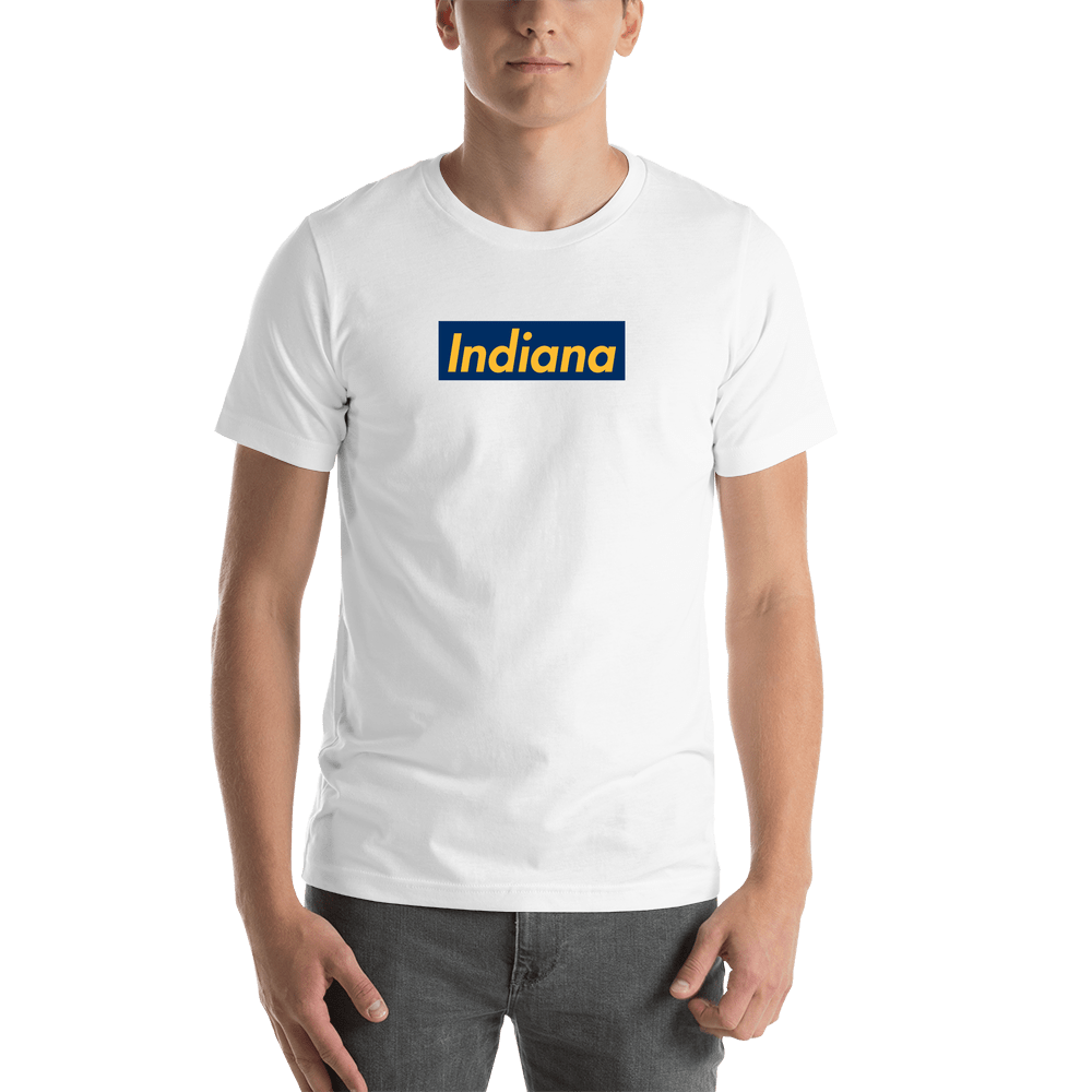 Personalized Streetwear T-Shirt - White - Indiana - Shirt View