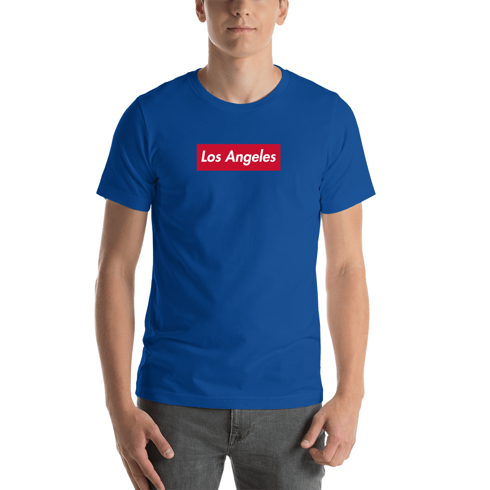 Personalized Streetwear T-Shirt - Blue - Los Angeles - Shirt View