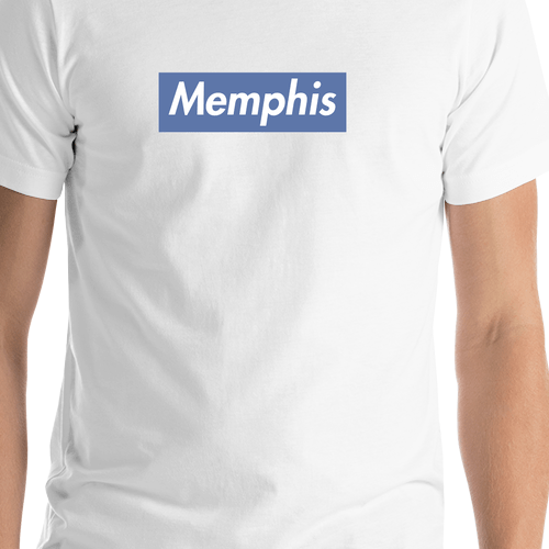 Personalized Streetwear T-Shirt - White - Memphis - Shirt Close-Up View