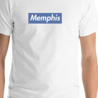 Thumbnail for Personalized Streetwear T-Shirt - White - Memphis - Shirt Close-Up View