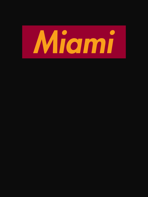Personalized Streetwear T-Shirt - Black - Miami - Decorate View