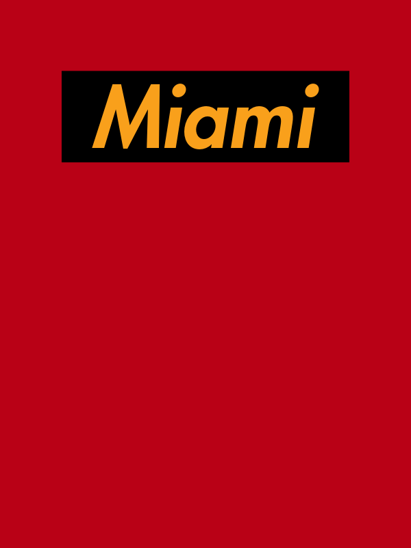 Personalized Streetwear T-Shirt - Red - Miami - Decorate View