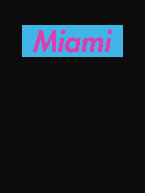 Personalized Streetwear T-Shirt - Black - Miami - Decorate View