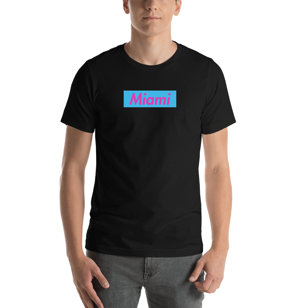 Personalized Streetwear T-Shirt - Black - Miami - Shirt View