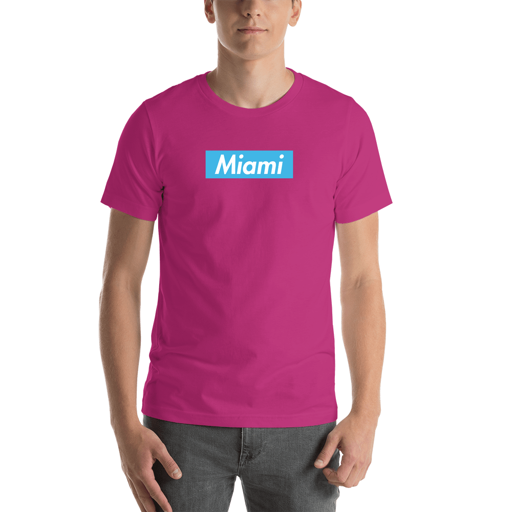 Personalized Streetwear T-Shirt - Pink - Miami - Shirt View
