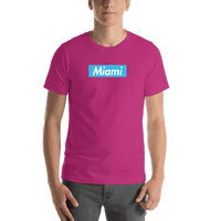 Thumbnail for Personalized Streetwear T-Shirt - Pink - Miami - Shirt View