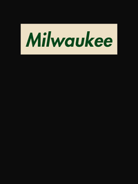 Thumbnail for Personalized Streetwear T-Shirt - Black - Milwaukee - Decorate View