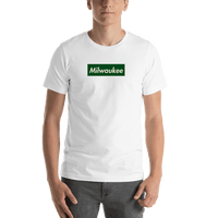 Thumbnail for Personalized Streetwear T-Shirt - White - Milwaukee - Shirt View