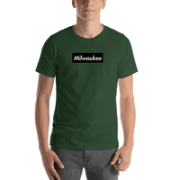 Thumbnail for Personalized Streetwear T-Shirt - Green - Milwaukee - Shirt View