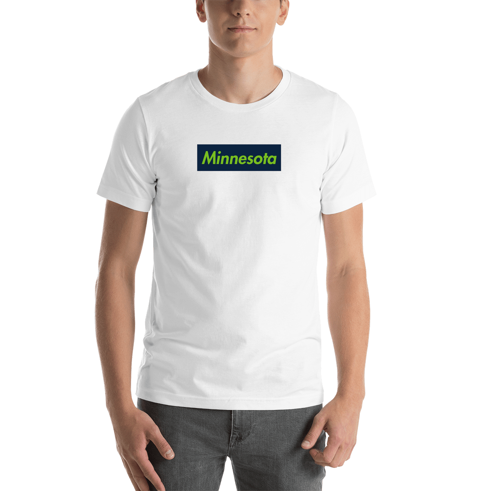Personalized Streetwear T-Shirt - White - Minnesota - Shirt View