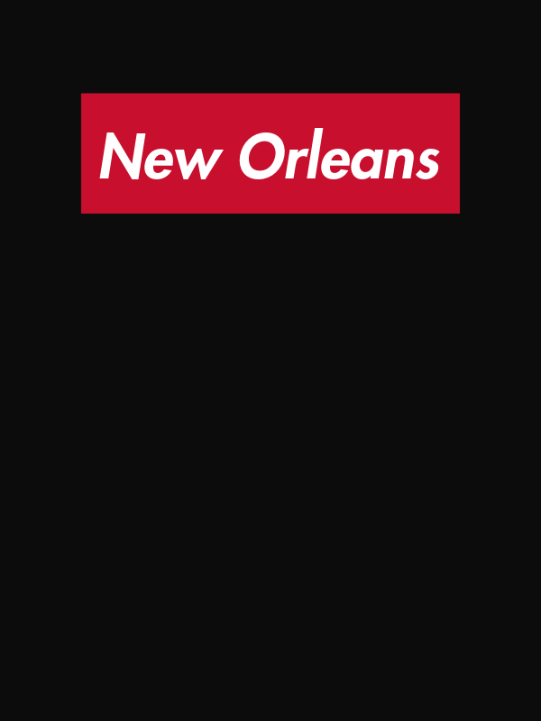 Personalized Streetwear T-Shirt - Black - New Orleans - Decorate View
