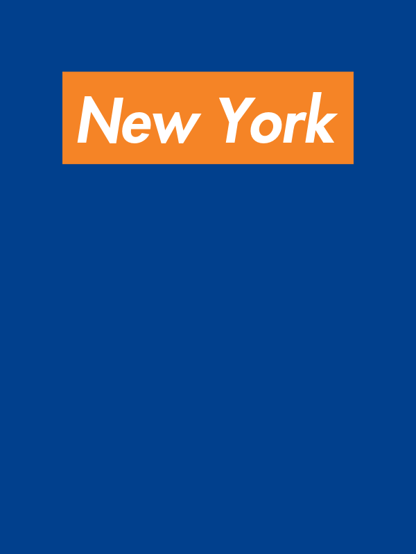 Personalized Streetwear T-Shirt - Blue - New York - Decorate View