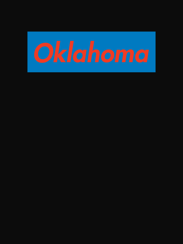Personalized Streetwear T-Shirt - Black - Oklahoma - Decorate View