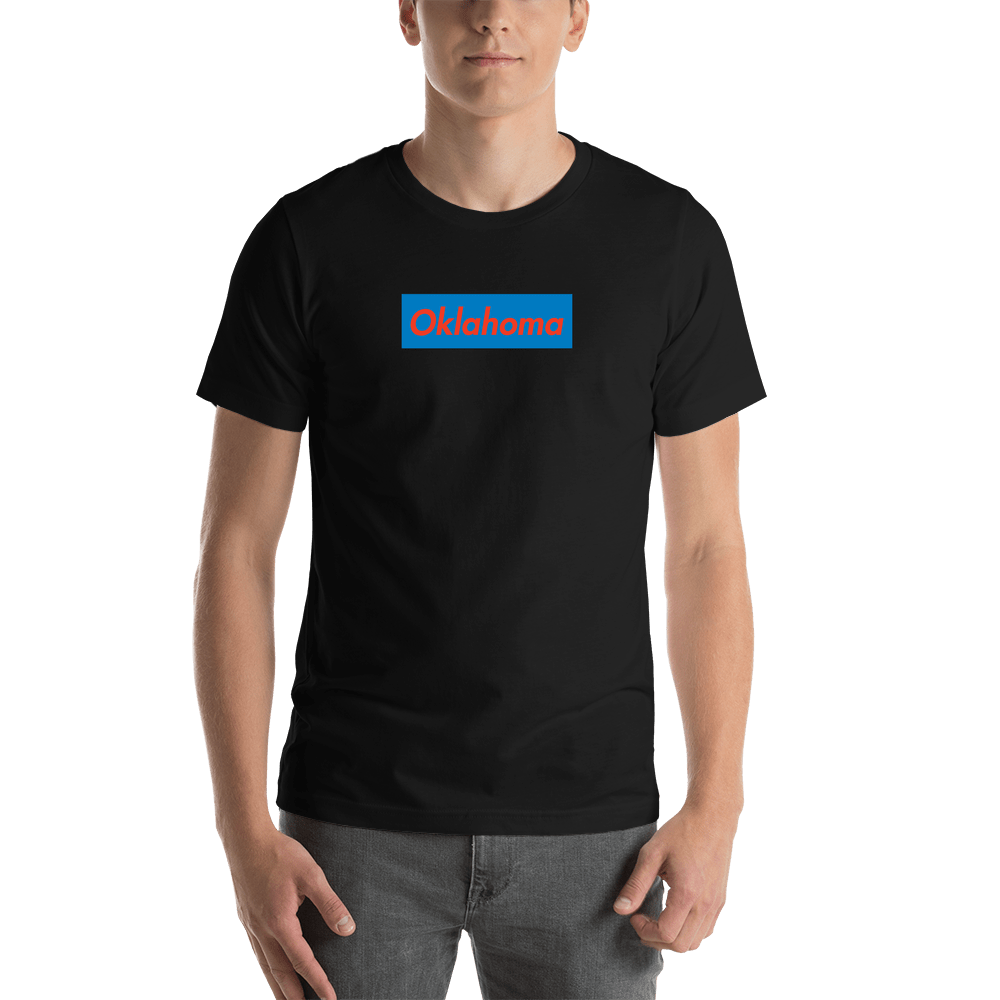 Personalized Streetwear T-Shirt - Black - Oklahoma - Shirt View