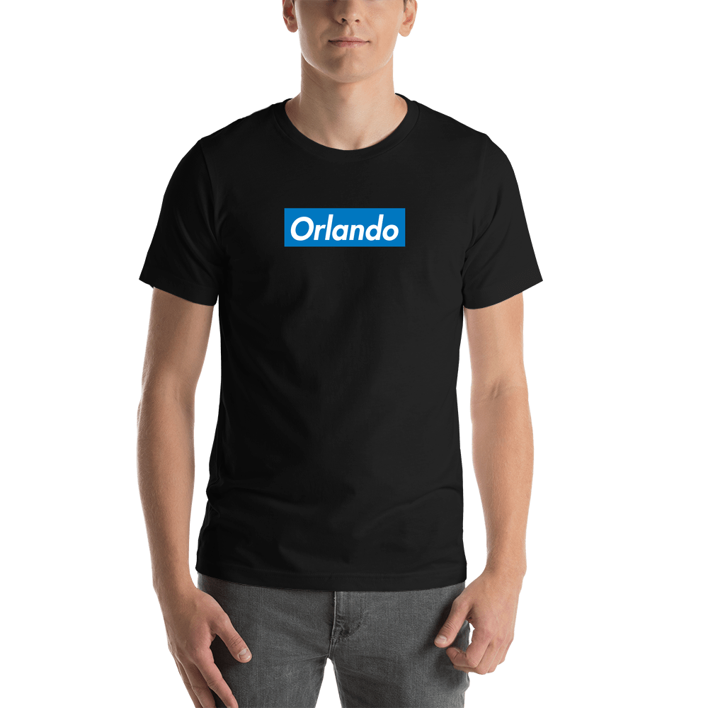 Personalized Streetwear T-Shirt - Black - Orlando - Shirt View