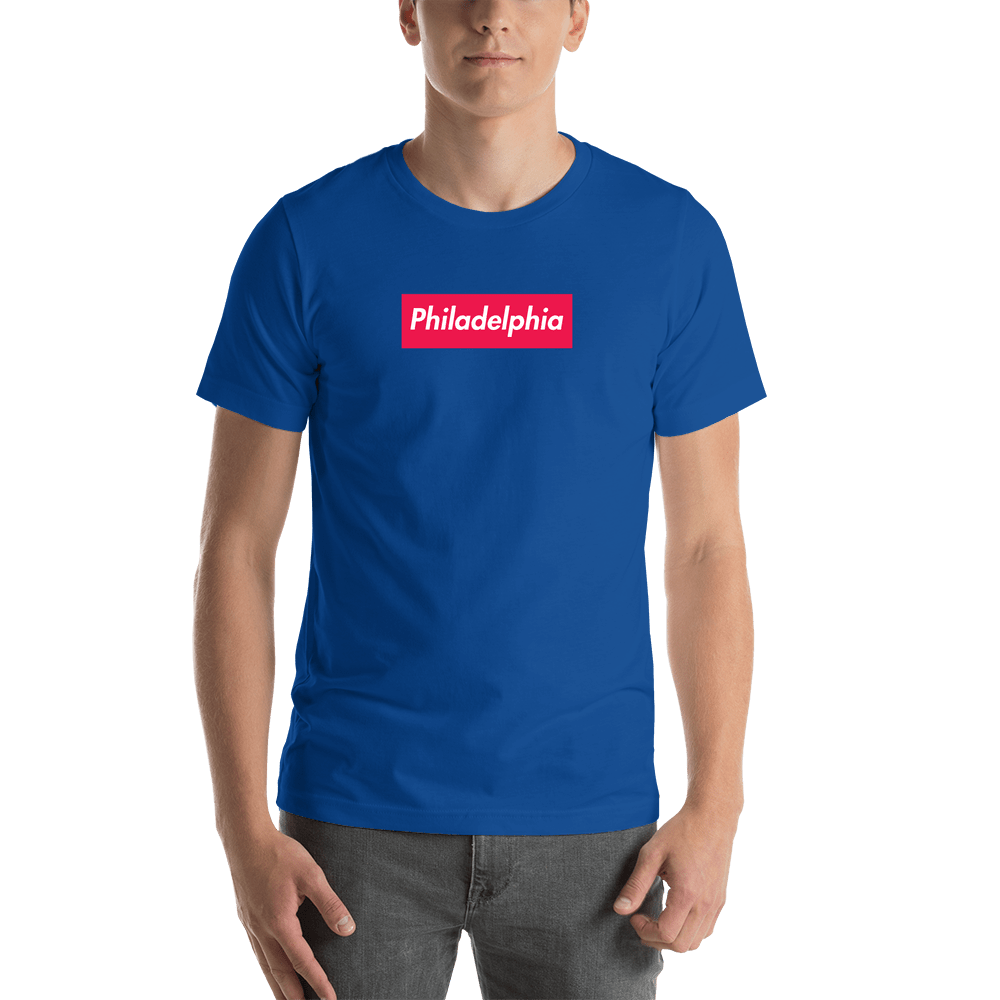 Personalized Streetwear T-Shirt - Blue - Phildalephia - Shirt View