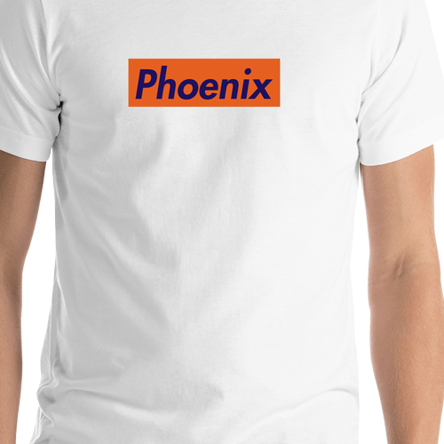 Personalized Streetwear T-Shirt - White - Phoenix - Shirt Close-Up View