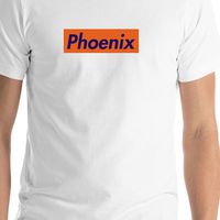 Thumbnail for Personalized Streetwear T-Shirt - White - Phoenix - Shirt Close-Up View