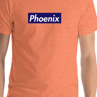 Thumbnail for Personalized Streetwear T-Shirt - Orange - Phoenix - Shirt Close-Up View