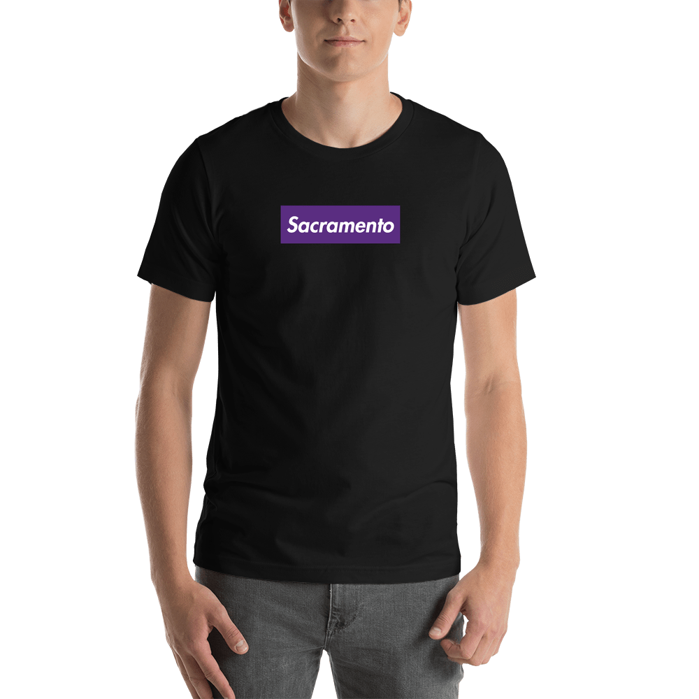 Personalized Streetwear T-Shirt - Black - Sacramento - Shirt View