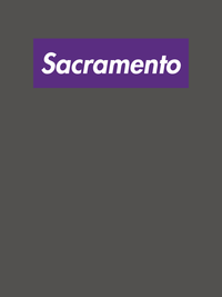 Thumbnail for Personalized Streetwear T-Shirt - Grey - Sacramento - Decorate View