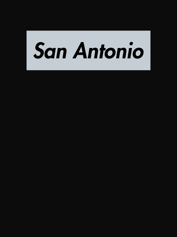 Personalized Streetwear T-Shirt - Black - San Antonio - Decorate View