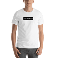 Thumbnail for Personalized Streetwear T-Shirt - White - San Antonio - Shirt View