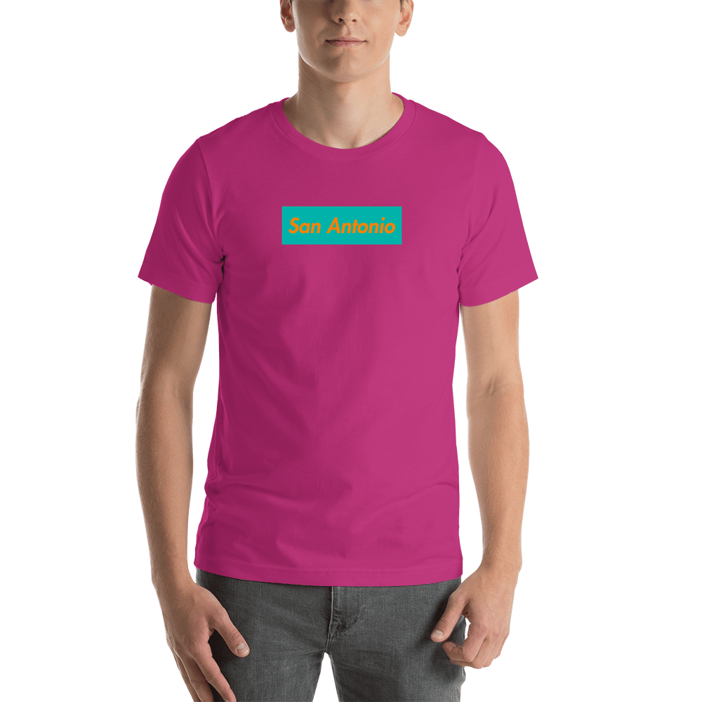 Personalized Streetwear T-Shirt - Pink - San Antonio - Shirt View