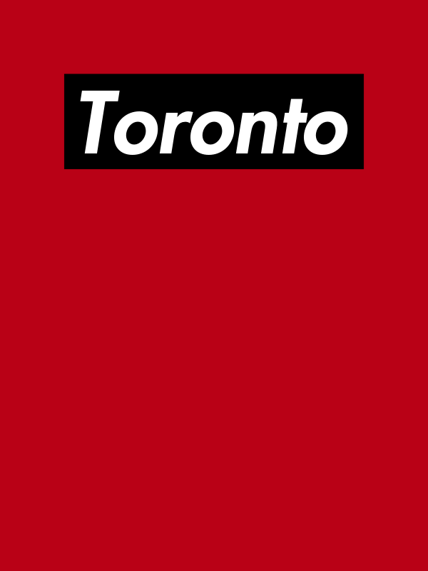 Personalized Streetwear T-Shirt - Red - Toronto - Decorate View