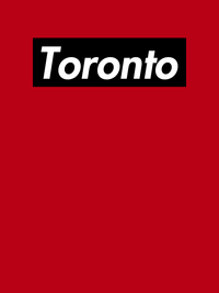 Thumbnail for Personalized Streetwear T-Shirt - Red - Toronto - Decorate View
