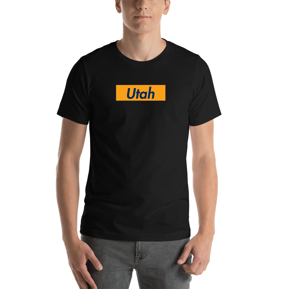 Personalized Streetwear T-Shirt - Black - Utah - Shirt View
