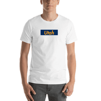 Thumbnail for Personalized Streetwear T-Shirt - White - Utah - Shirt View