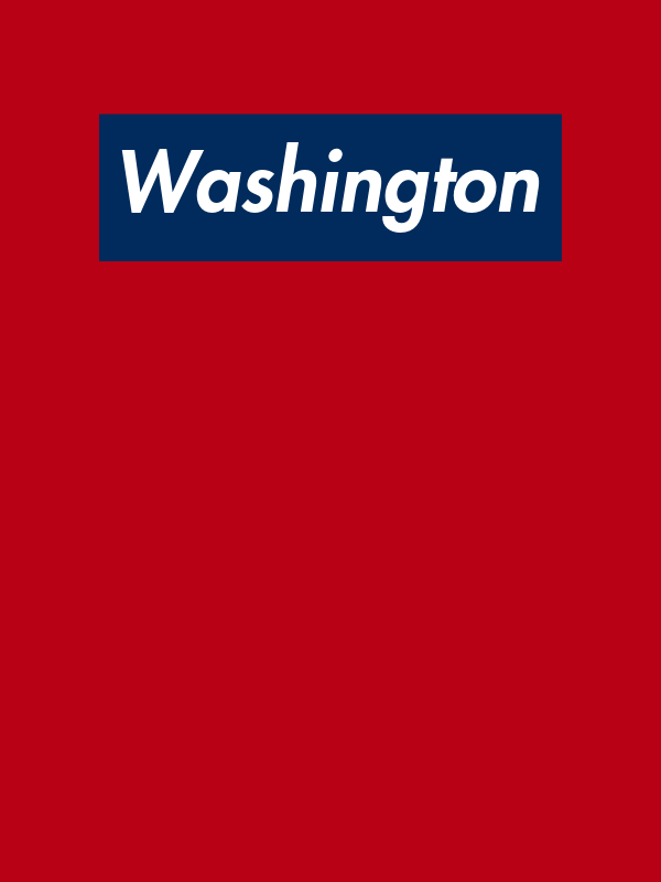Personalized Streetwear T-Shirt - Red - Washington - Decorate View