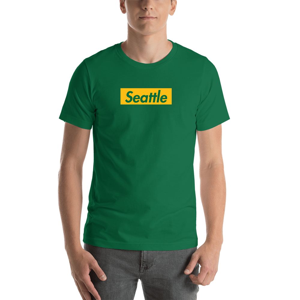 Personalized Streetwear T-Shirt - Green - Seattle - Shirt View