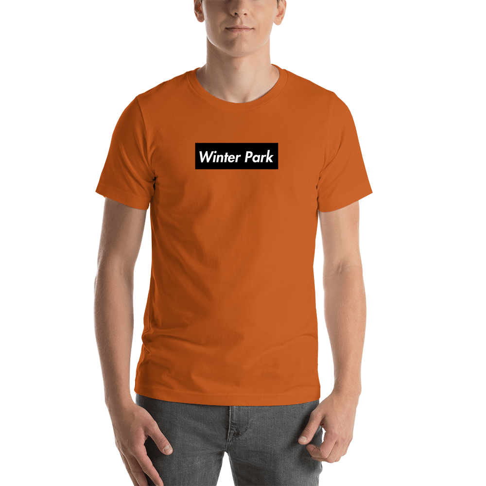 Personalized Streetwear T-Shirt - Orange - Winter Park - Shirt View