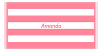 Thumbnail for Personalized Striped Beach Towel - Pink & White - 7 Stripes - Front View