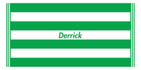 Thumbnail for Personalized Striped Beach Towel - Green & White - 7 Stripes - Front View