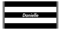 Thumbnail for Personalized Striped Beach Towel - Black & White - 5 Stripes - Front View