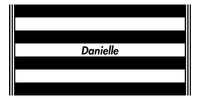 Thumbnail for Personalized Striped Beach Towel - Black & White - 7 Stripes - Front View