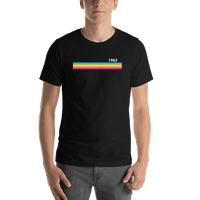 Thumbnail for Personalized Striped T-Shirt - Black - Shirt View