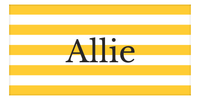 Thumbnail for Personalized Striped Beach Towel - Yellow and White - Front View