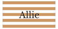 Thumbnail for Personalized Striped Beach Towel - Tan and White - Front View