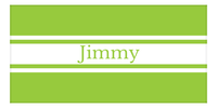 Thumbnail for Personalized Striped Beach Towel - Green and White - Front View