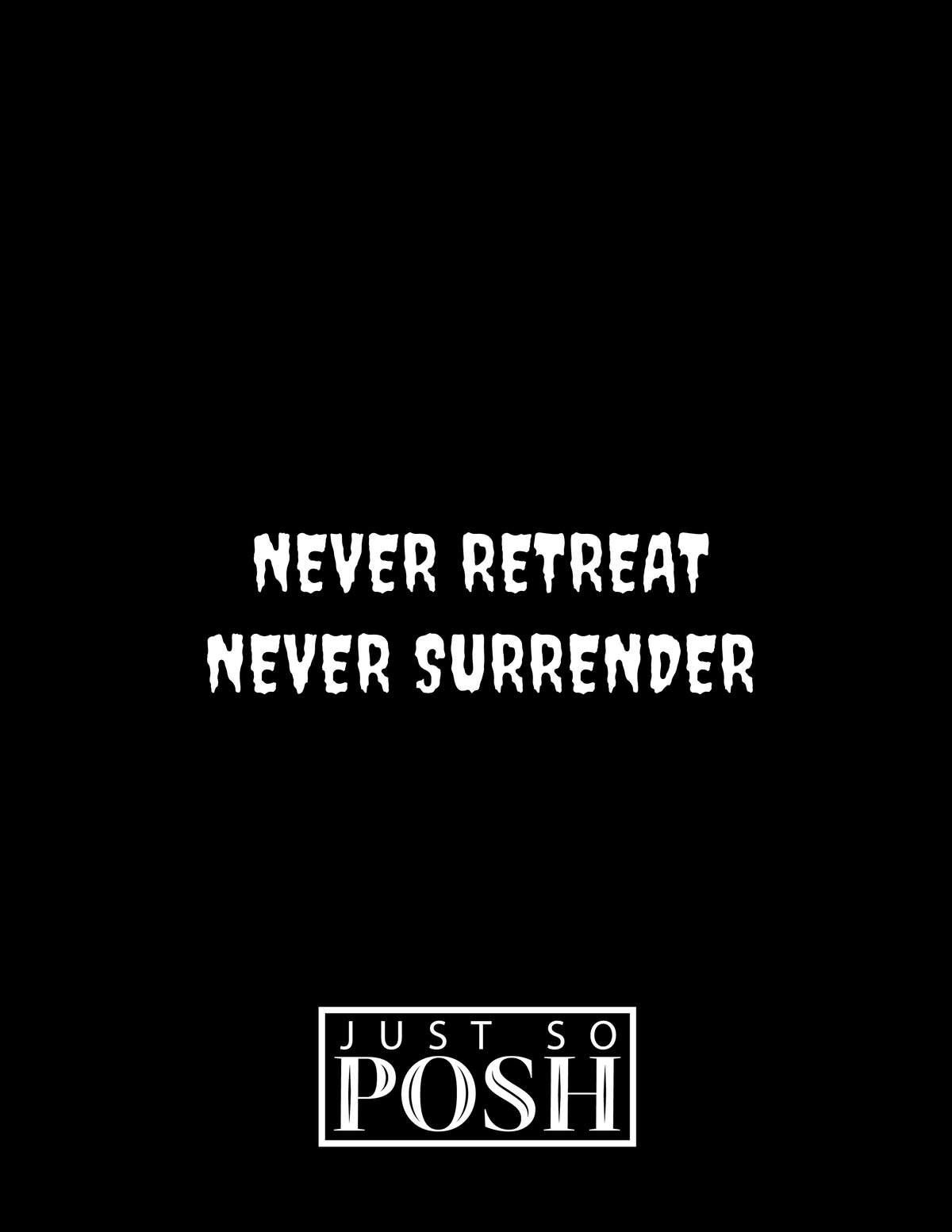 Sugar Skulls Notebook - Never Retreat Never Surrender - Back View
