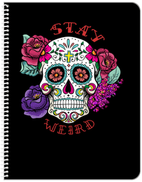 Thumbnail for Sugar Skulls Notebook - Stay Weird - Front View