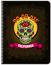 Thumbnail for Personalized Sugar Skulls Notebook - Do or Die - Front View