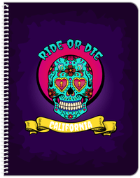 Thumbnail for Personalized Sugar Skulls Notebook - Ride or Die - Front View